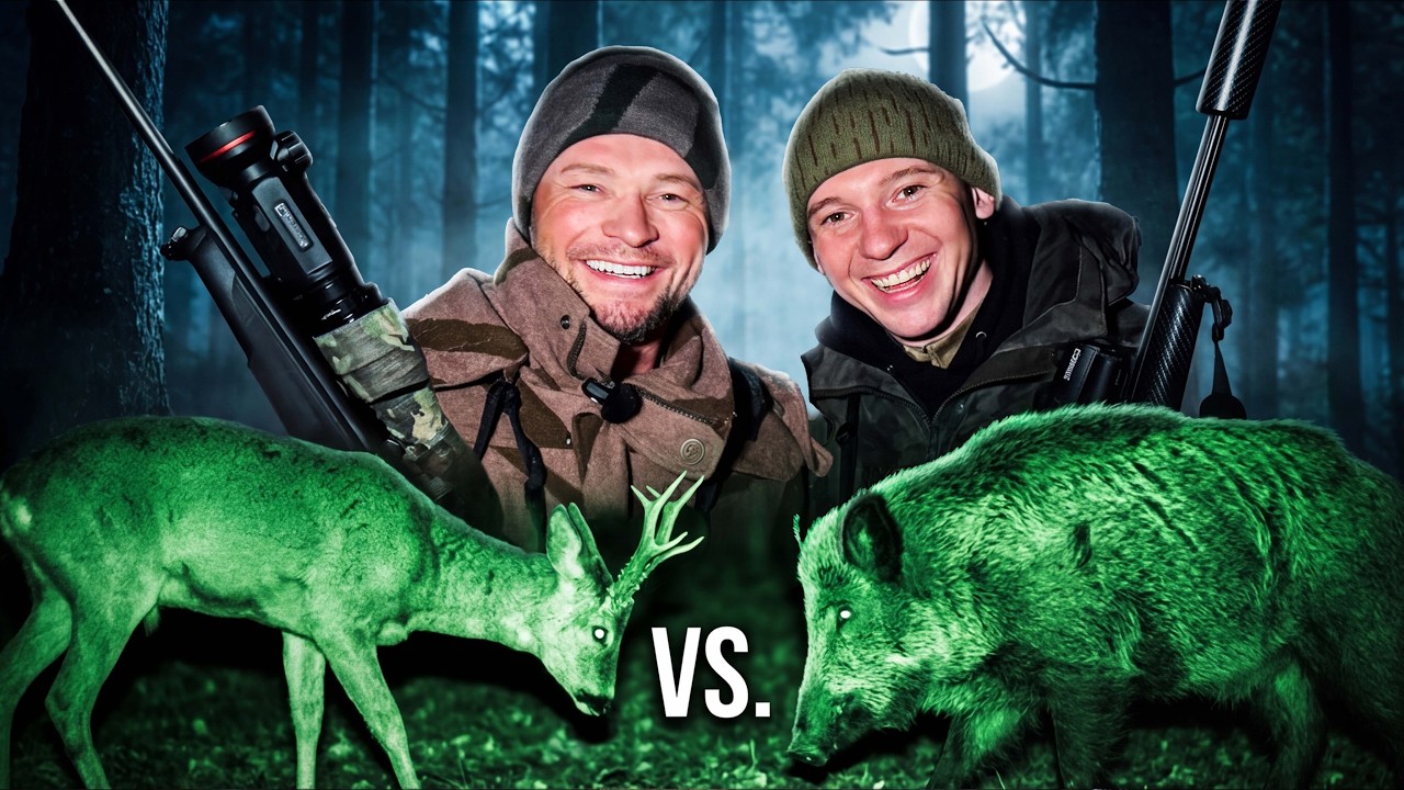 Nachtjagd - Rehbock legt sich mit Bache an - mit Martin Linke | Niklas on fire
