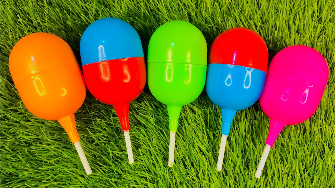 How To Cutting Rainbow Lollipop Candy | Lollipops Unpacking | ASMR | Satisfying Video