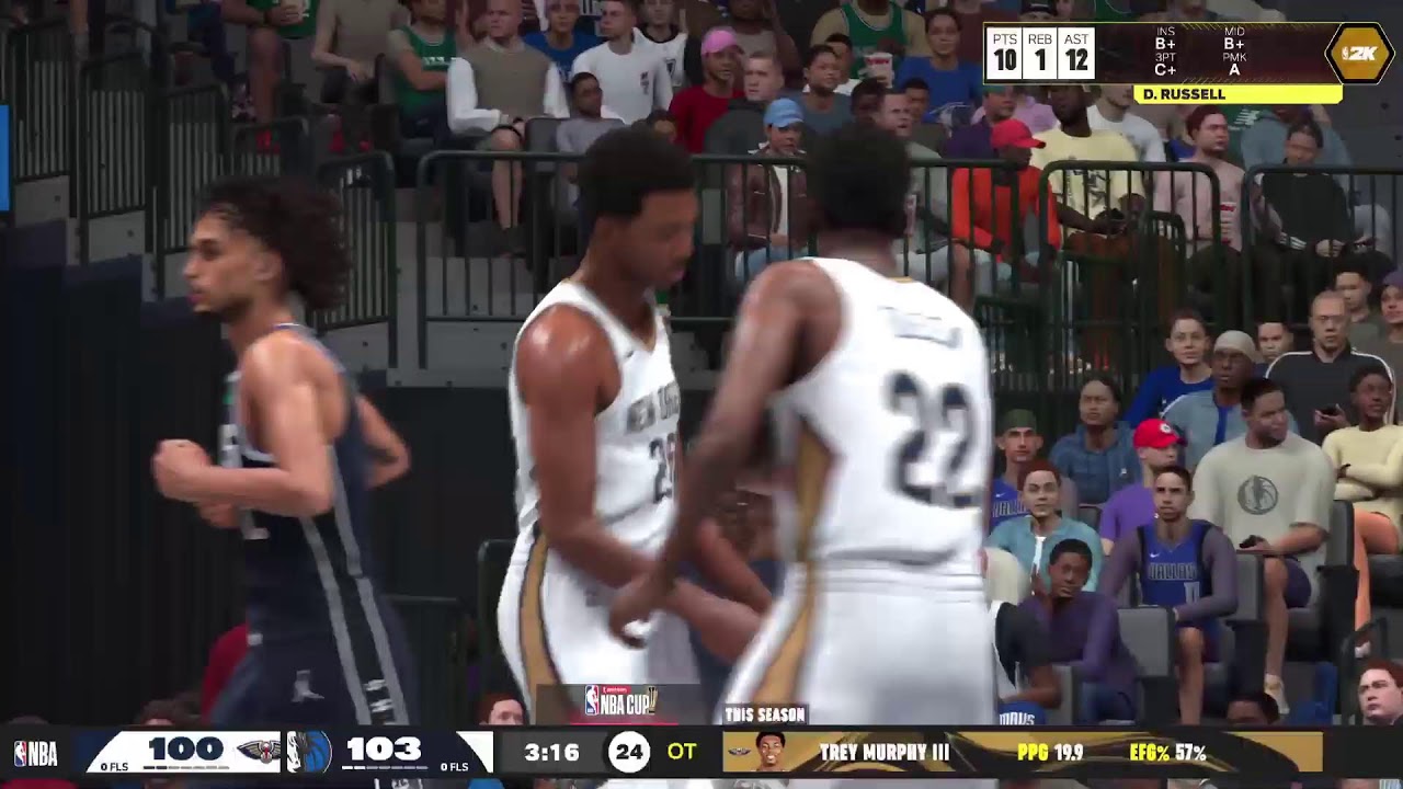 NBA 2k26 Season Mode NBA Cup Pelicans @ Mavericks