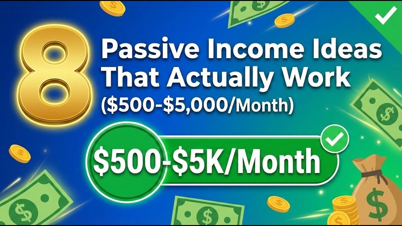 8 Passive Income Ideas That Actually Work in 2026 ($500-$5,000/Month)