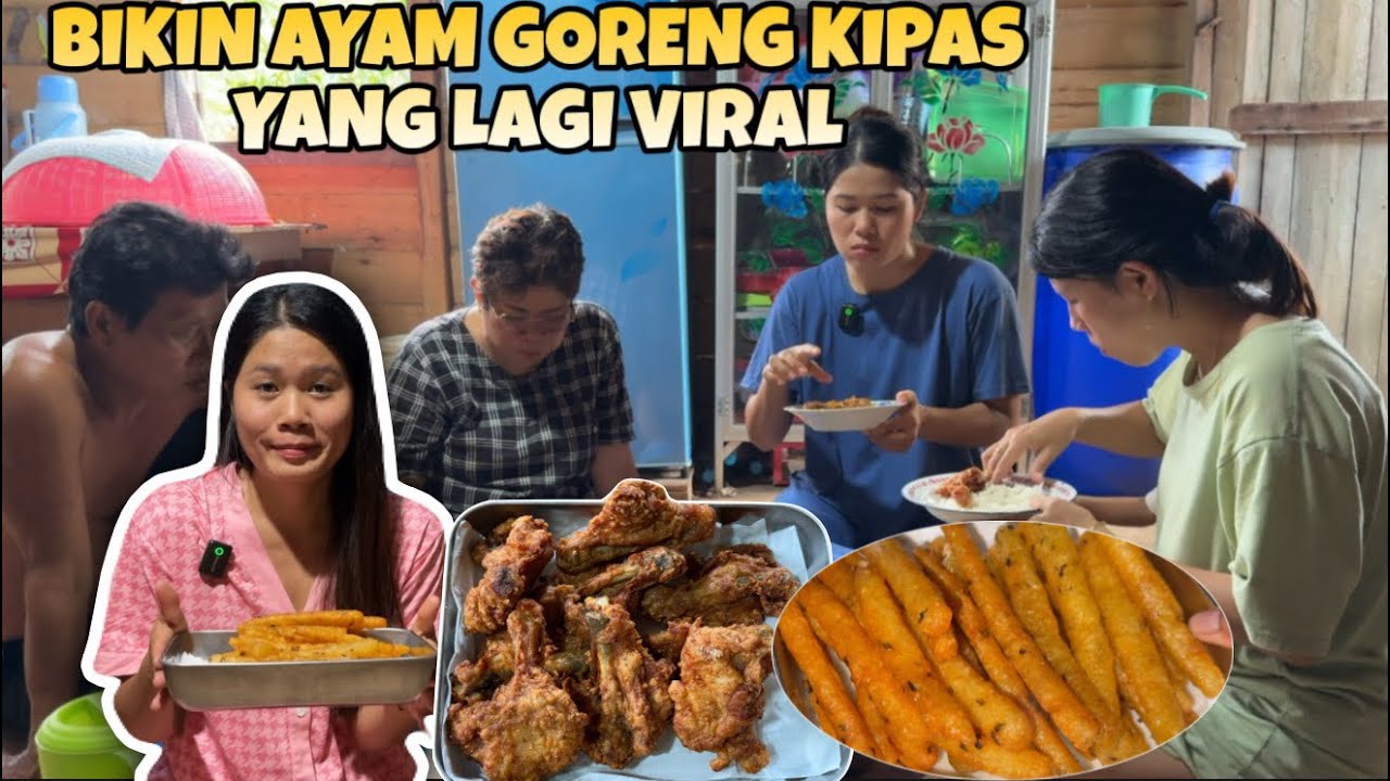 BIKIN AYAM KIPAS YANG VIRAL DAN CEMILAN STICK KENTANG😍