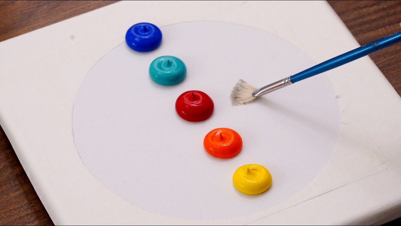 How To Paint a Waterfall That Falls Out Of The Frame｜Easy Acrylic Painting｜Satisfying (1405)