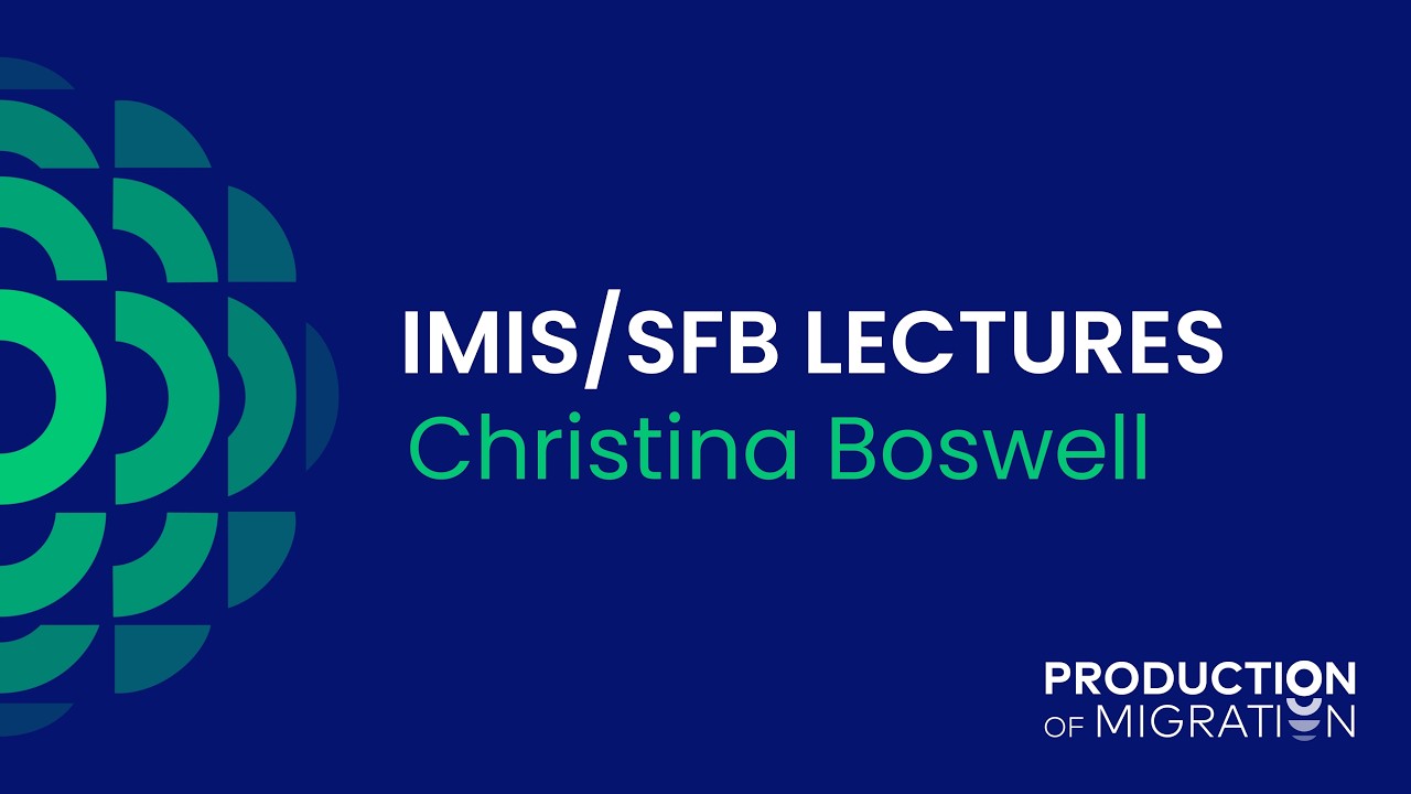 IMIS/SFB Lecture with Christina Boswell (27. January 2026)