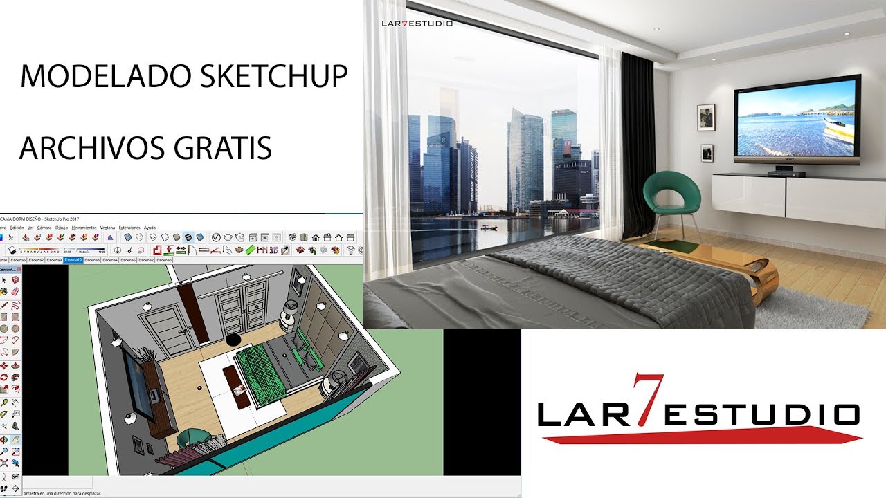 CAPITULO 2 MODELADO DORMITORIO DESDE CERO EN SKETCHUP MATERIALES GRATIS