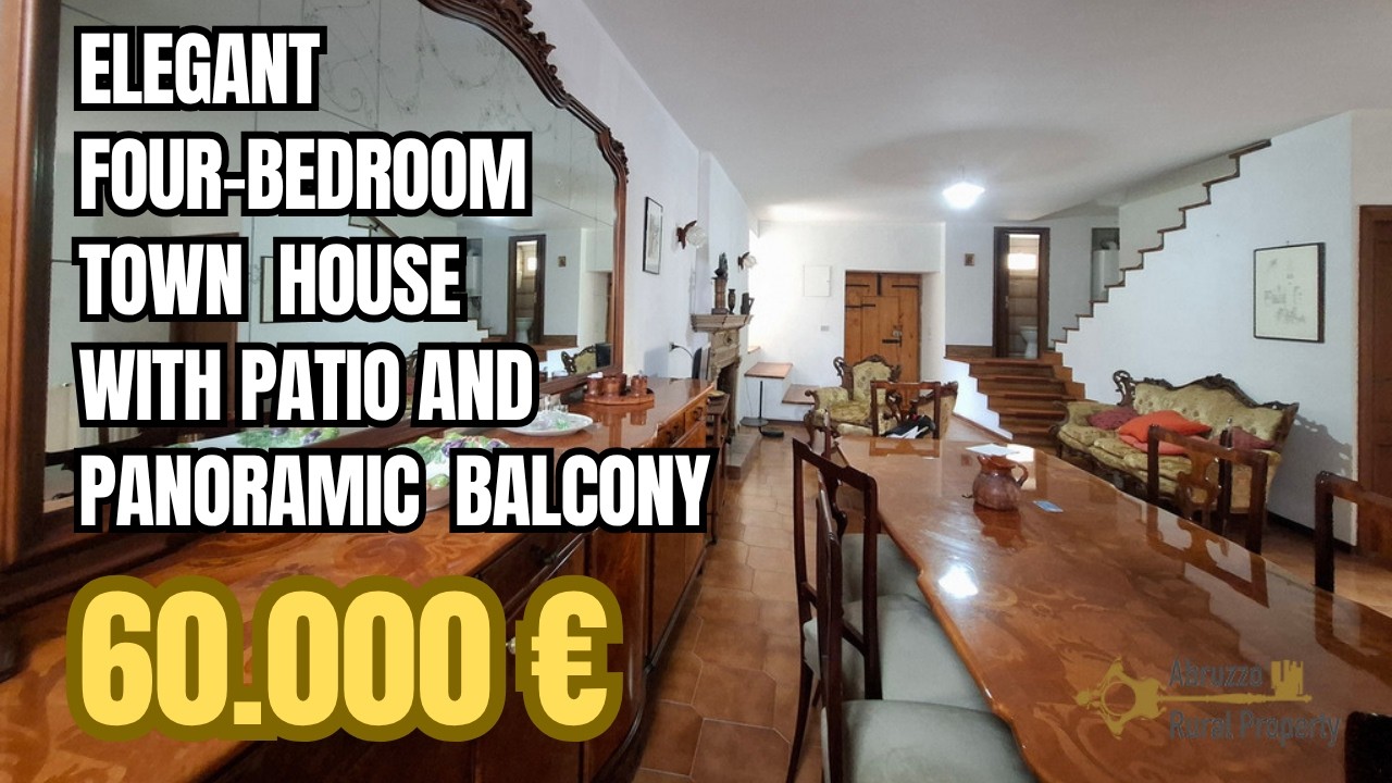 Elegant four-bedroom town house with patio, two stone cellars and panoramic balcony. Trivento
