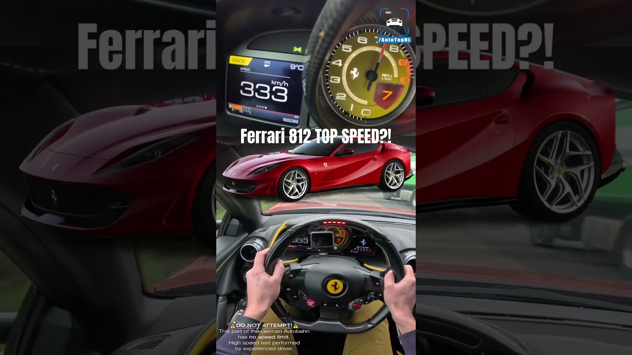 @Ferrari 812 Superfast TOP SPEED?! #autobahn #nospeedlimit