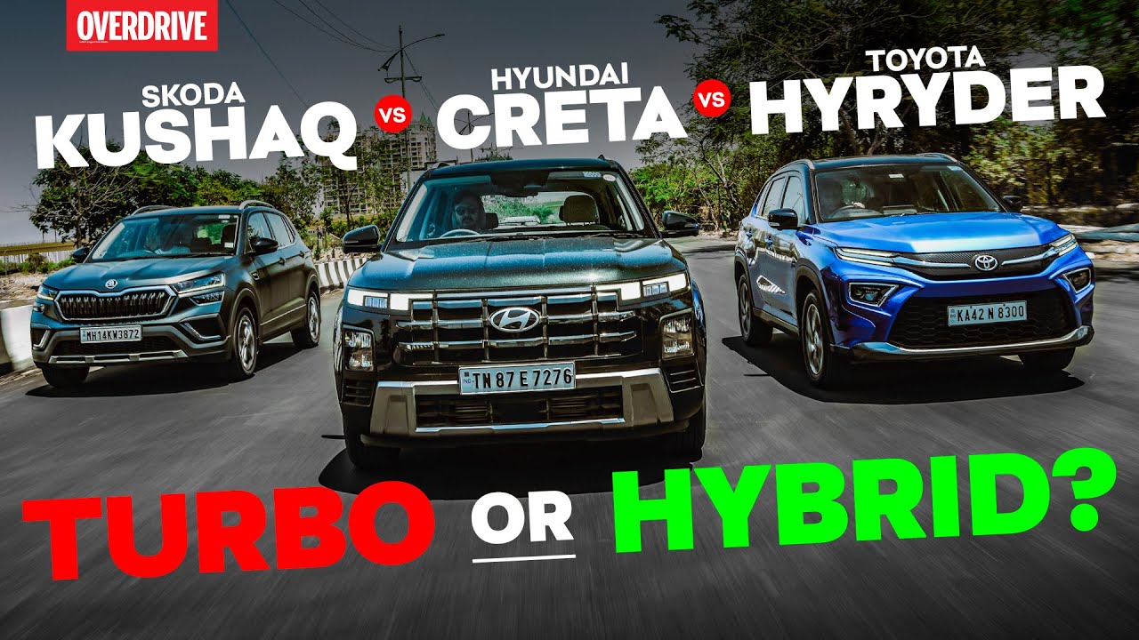 Сравнительный обзор Hyundai Creta 2024 года, Toyota Hyryder и Skoda Kushaq — реальна ли шумиха? |...