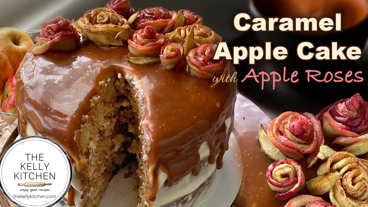 Show-Stopping Caramel Apple Cake with Apple Roses (Easier Than It Looks) - The Ultimate Fall Dessert