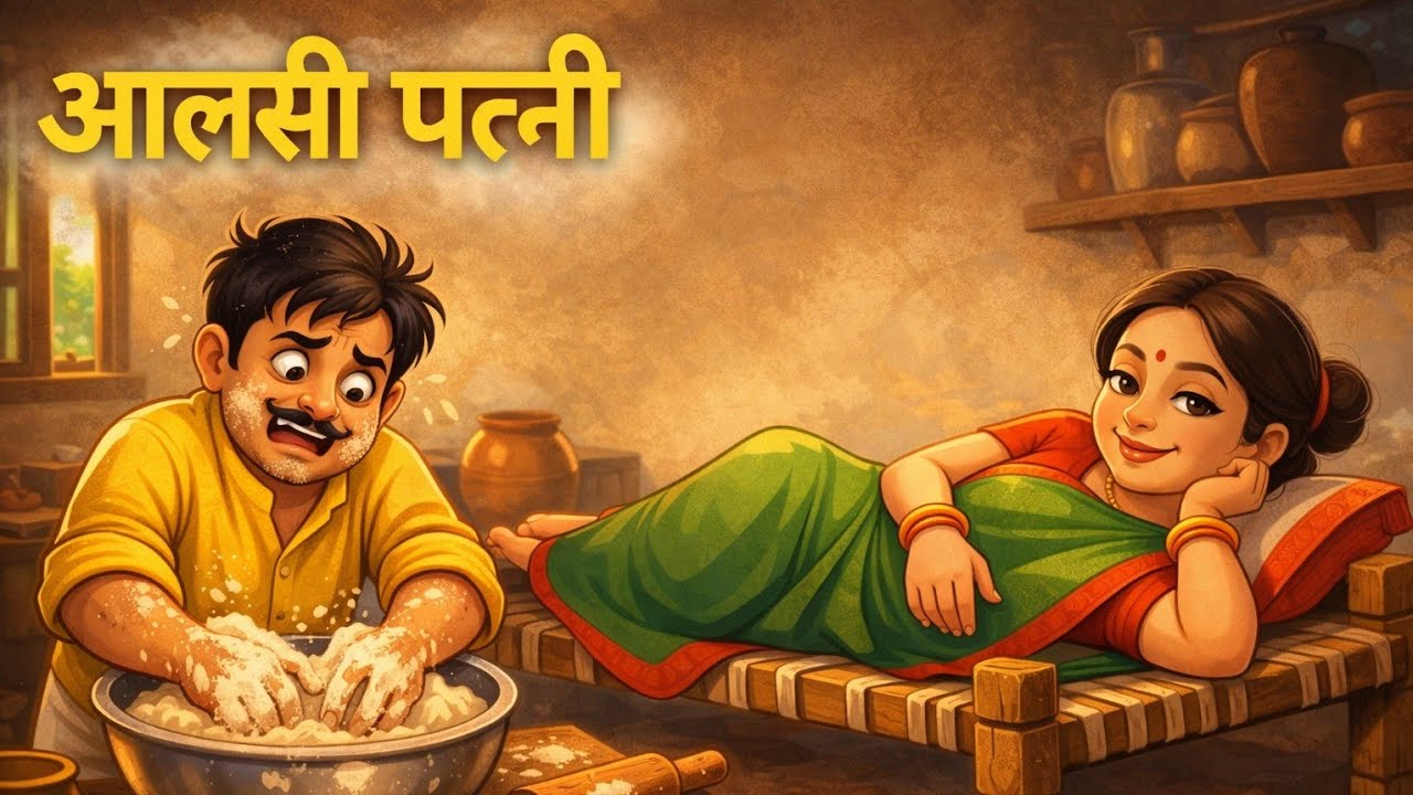 आलसी पति और होशियार पत्नी 😲 | एक चारपाई ने बदल दी जिंदगी | Funny Moral Story