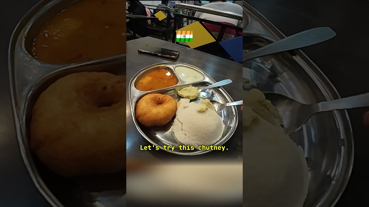 First Time Trying South Indian Idli Vada Breakfast