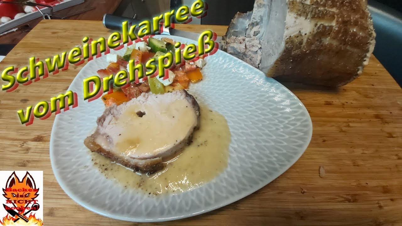Schweinekarree vom Drehspieß