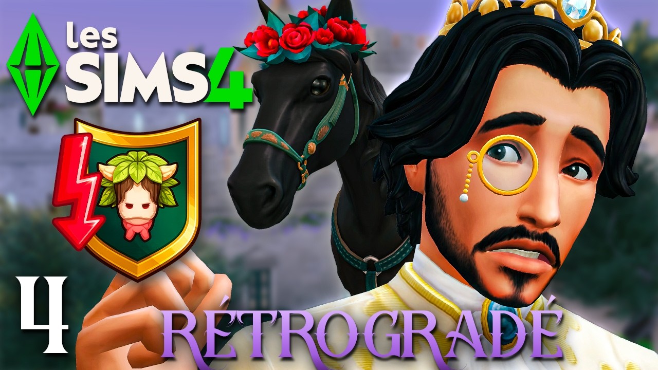 Je me fais RÉTROGRADER… et j'adopte un CHEVAL (le château glowup) 👑 | Les Sims 4 Héritage & Royauté