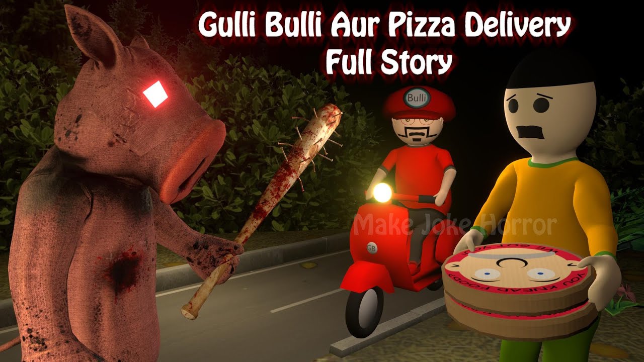 Gulli Bulli Aur Pizza Delivery Full Story | Pizza Delivery Horror Story | Make Joke Horror | Mjh