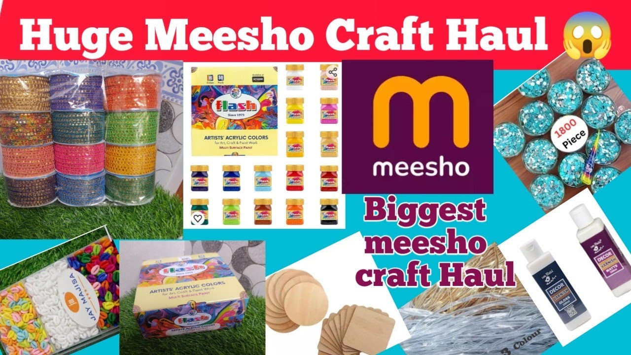 Meesho Craft Haul /Art & Craft Material😱 #crafthaul #haulvideo #youtubepartner #amazon #meesho #diy
