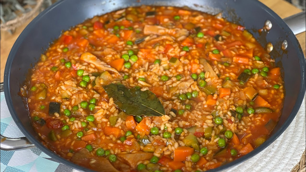 Como hacer arroz con verduras . F&aacute;cil y delicioso