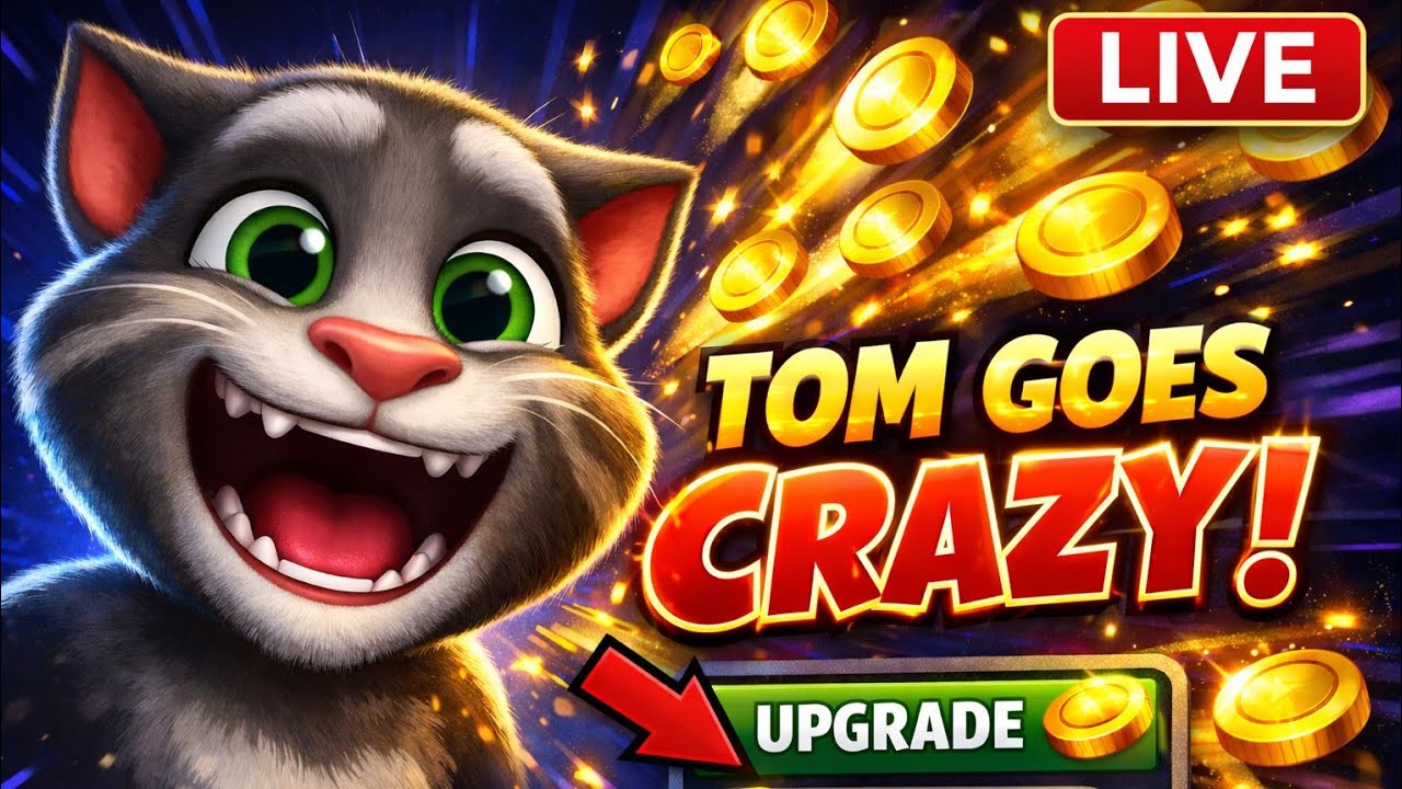 🔴 LIVE – TOM GOES CRAZY! 😱 Unlimited Coins Upgrade | Talking Tom LIVE | LIVE Gameplay