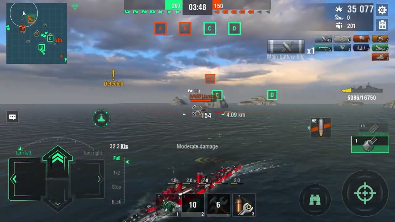 [wows blitz] Tier 7 レーベレヒトマース伍長 58k [Leberecht Maass] 01