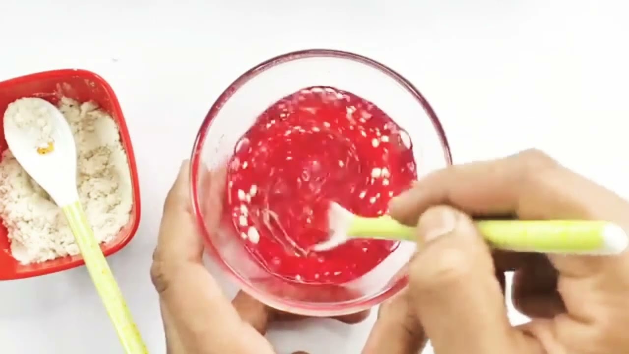 How to make slime with activator , boxer guar gum powder # try it !