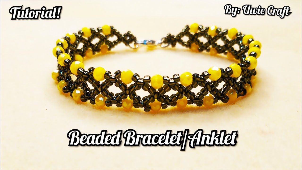 Beading Tutorial: How to make Beaded Bracelet//Seed Beads Crystal Bracelet Tutorial//DIY!