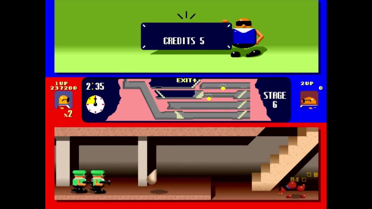 Bonanza Bros - 1P arcade playthrough (all sound effects)
