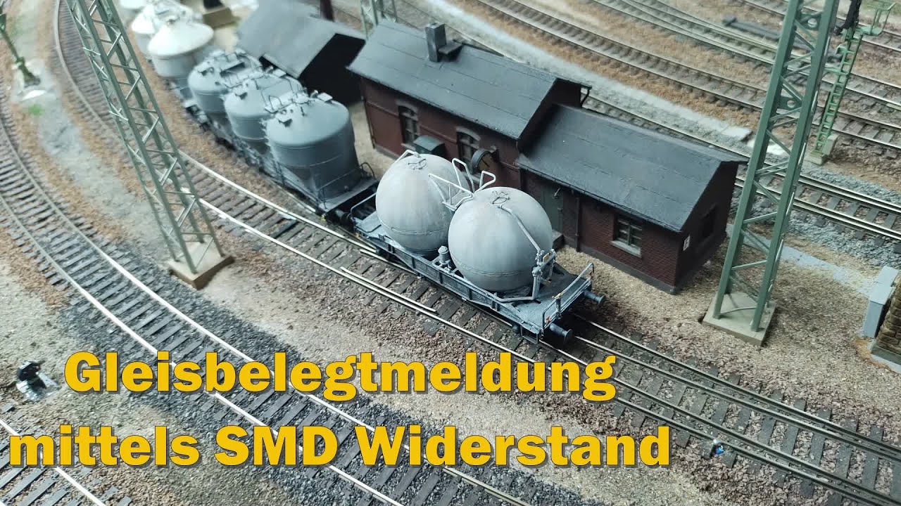 Modellbahn Technik: Gleisbelegtmeldung im Traincontroller mittels SMD Widerstand