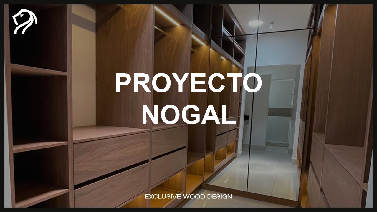 Vestidor de ensue&ntilde;o en madera de nogal | Iluminaci&oacute;n LED, amplitud y estilo excepcional