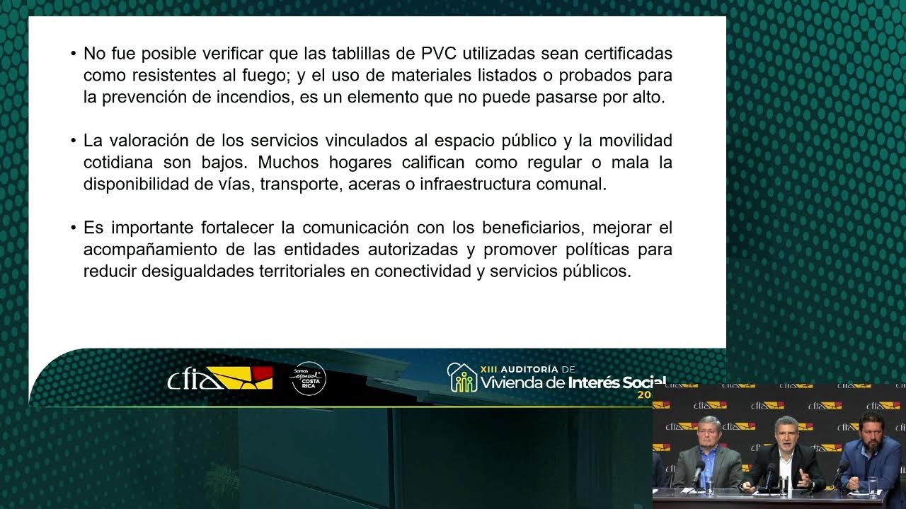 Conferencia Prensa Auditoría de Vivienda de Interés Social
