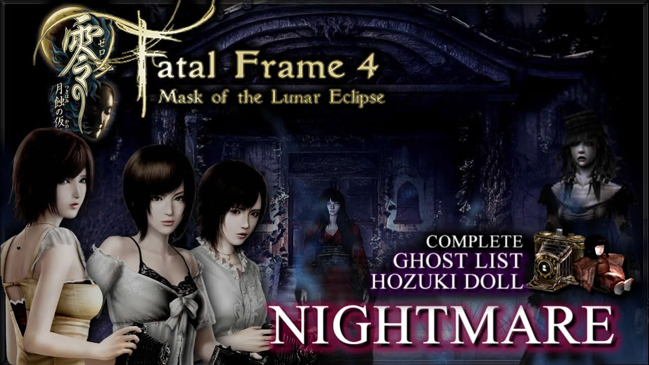 Fatal Frame 4: Mask of the Lunar Eclipse [Wii] - Nightmare 100% (Files, Ghosts, Upgrades & Dolls)