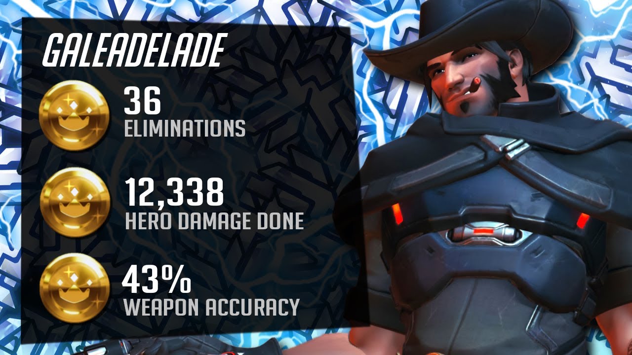 Gale Carry Soldier 76 and McCree! 36 elims! POTG! [ Overwatch Season 28 Top 500 ]