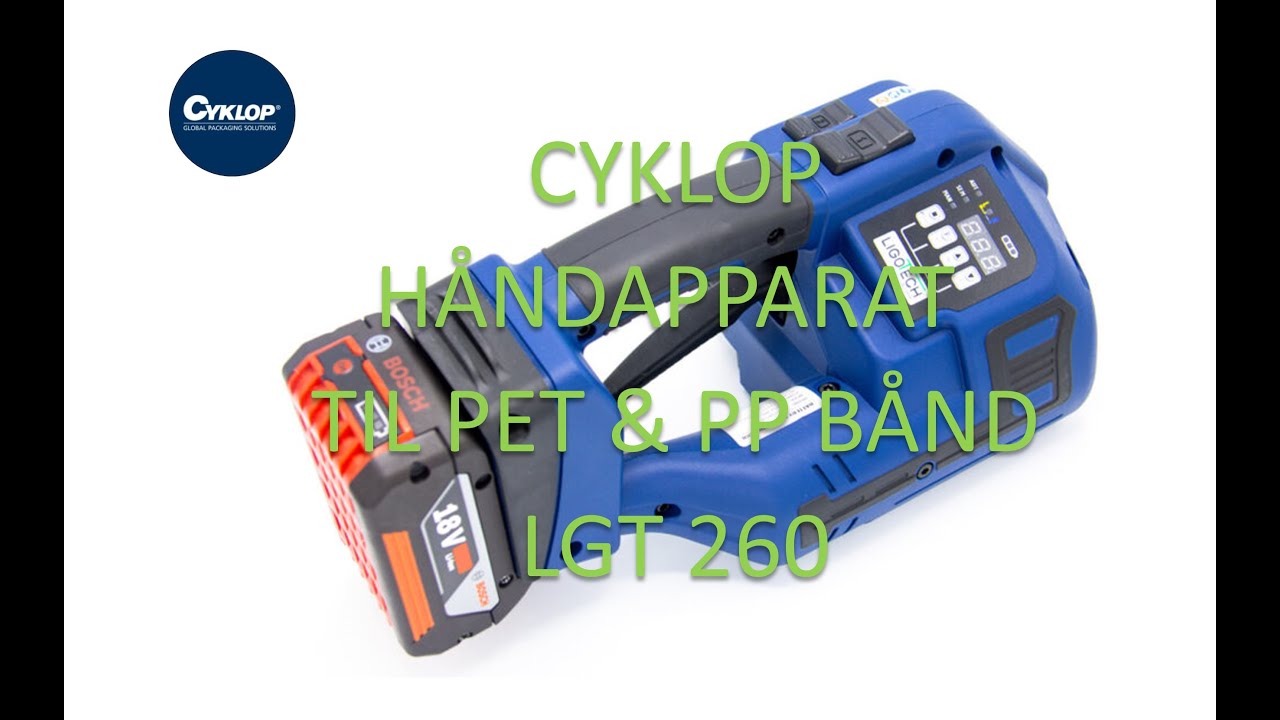 Cyklop Danmark - Batteridrevet håndapparat til PET bånd LGT 260