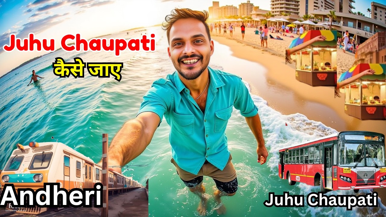 Juhu Beach Mumbai Kaise jaye🌊 Juhu Beach Full Tour 2025 | Street Food & Sunset 🌅 | Seeker Omi
