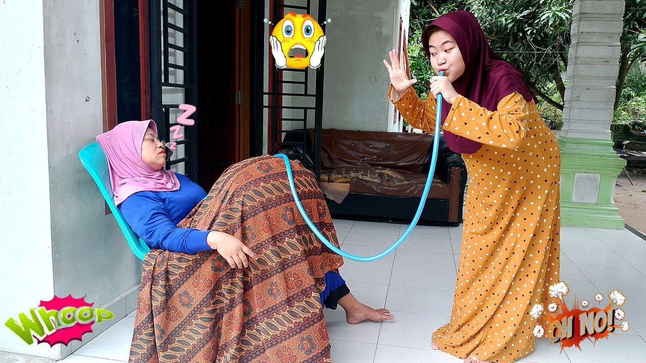 Dramatis🤣🫣😱 Ngerjain Kakak Ditiup Pakai Balon Sampai Perutnya Buncit !!