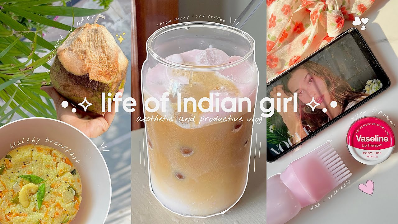 Productive day in my life 🌷| Aesthetic vlog Indian | daily life in India | cooking, studying n more