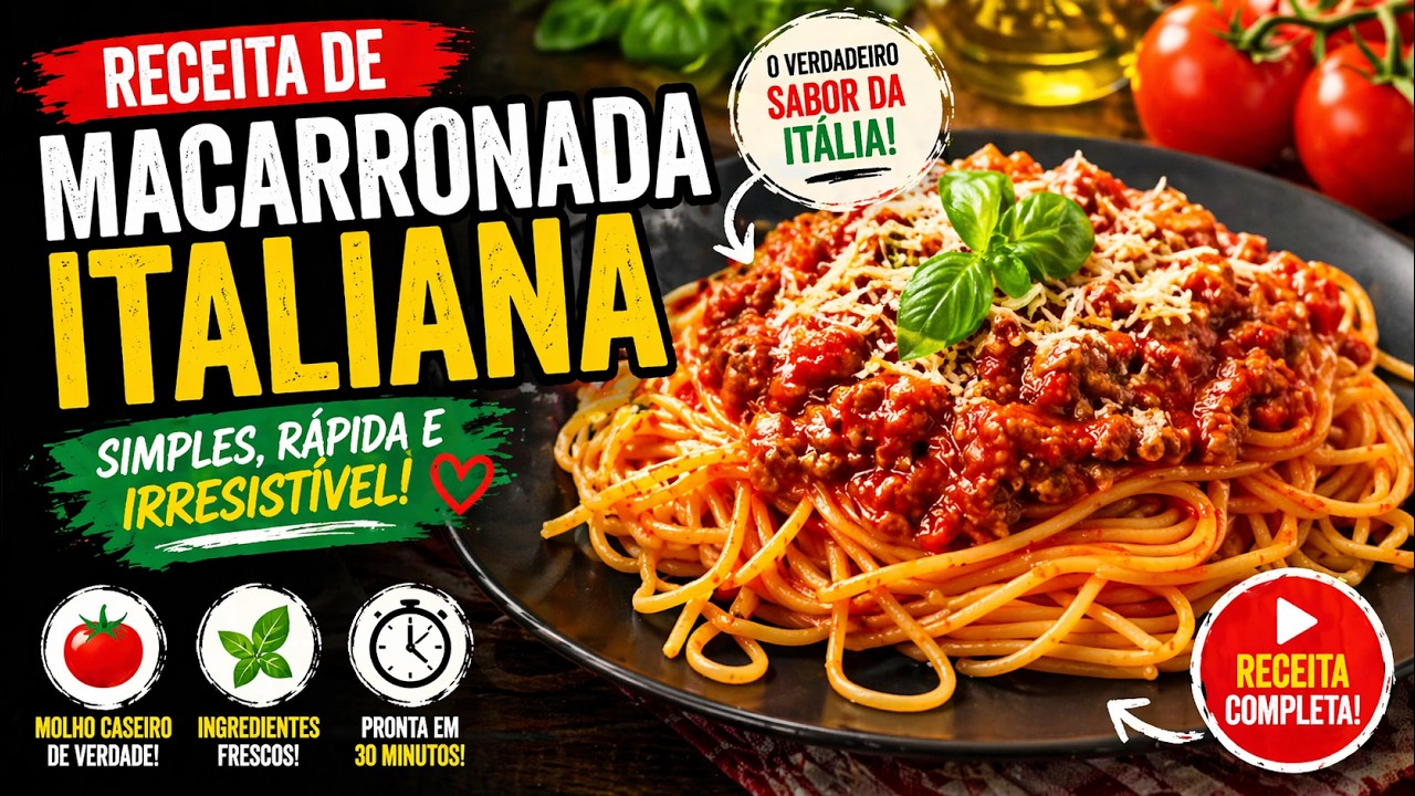 Macarronada Italiana: Prepare um Cl&aacute;ssico da Cozinha Italiana e Delicie-se com Cada Garfada!