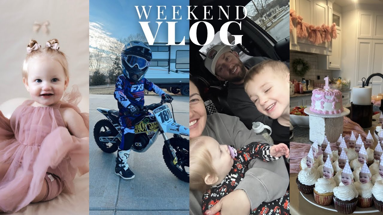 VLOG: coco’s first birthday + party prep + burn workout! + current skincare routine | calli gebken