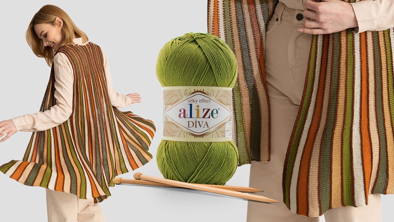 Из пряжи Alize Diva Жилет и Платье