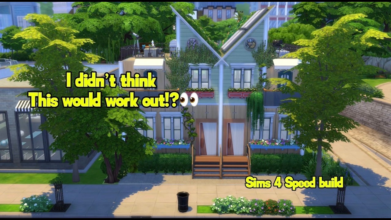 The CUTESET Garden Townhouse!! [ Sims4 Speed Build]