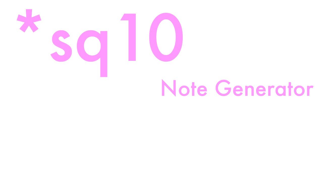 Max for Live *sq10 — Note Generator