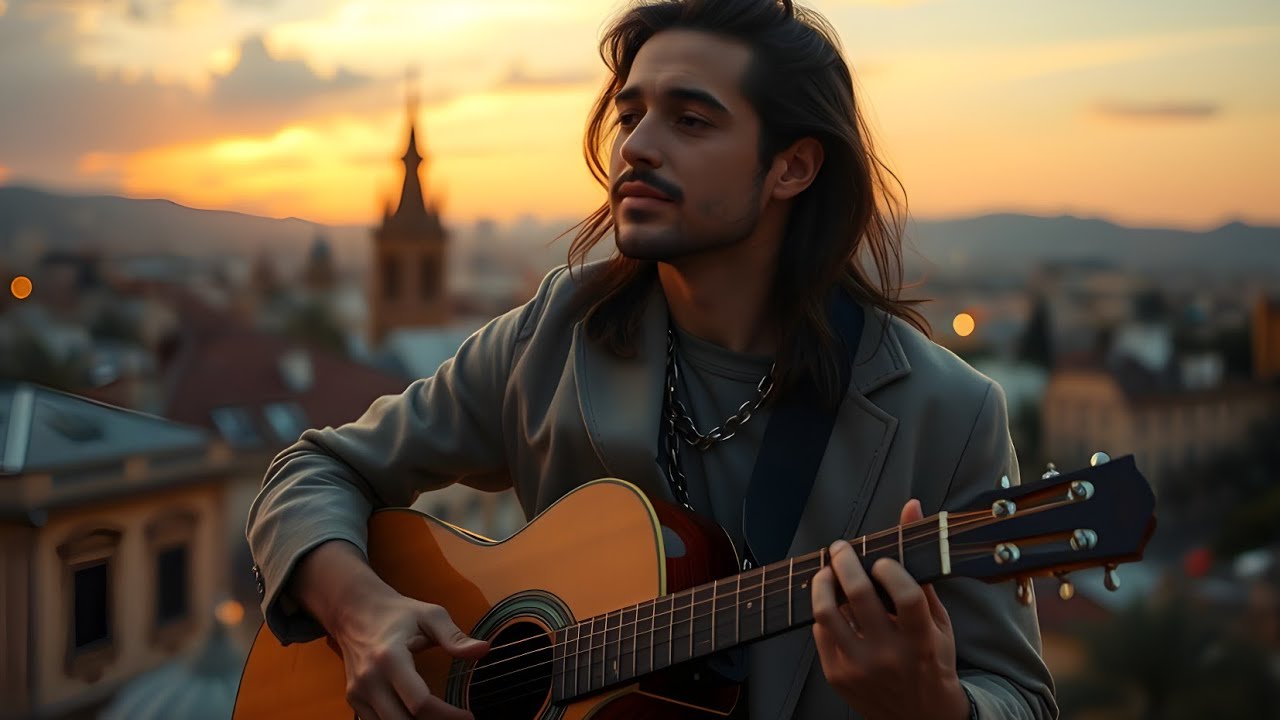 Sunset Flamenco Waves | Spanish Guitar & Chill Beats Fusion
