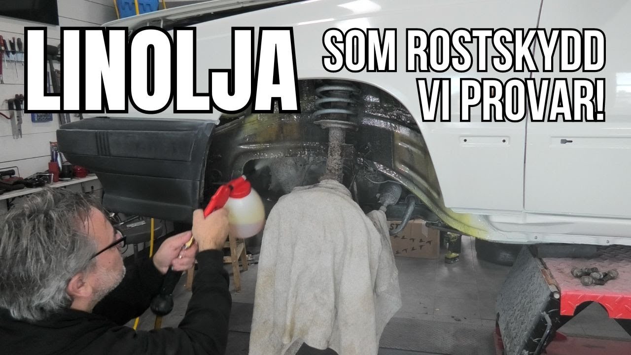 Då börjar vi rostskydda Volvo 850 - 18 årig linolja skall få jobba.