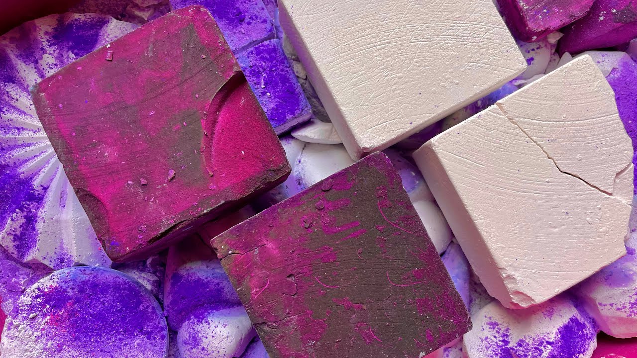 💜Birthday Celeb w/ @experimentbinduasmr 💜Purple Dyed & Fresh Gym Chalk💜White & Purple Reforms