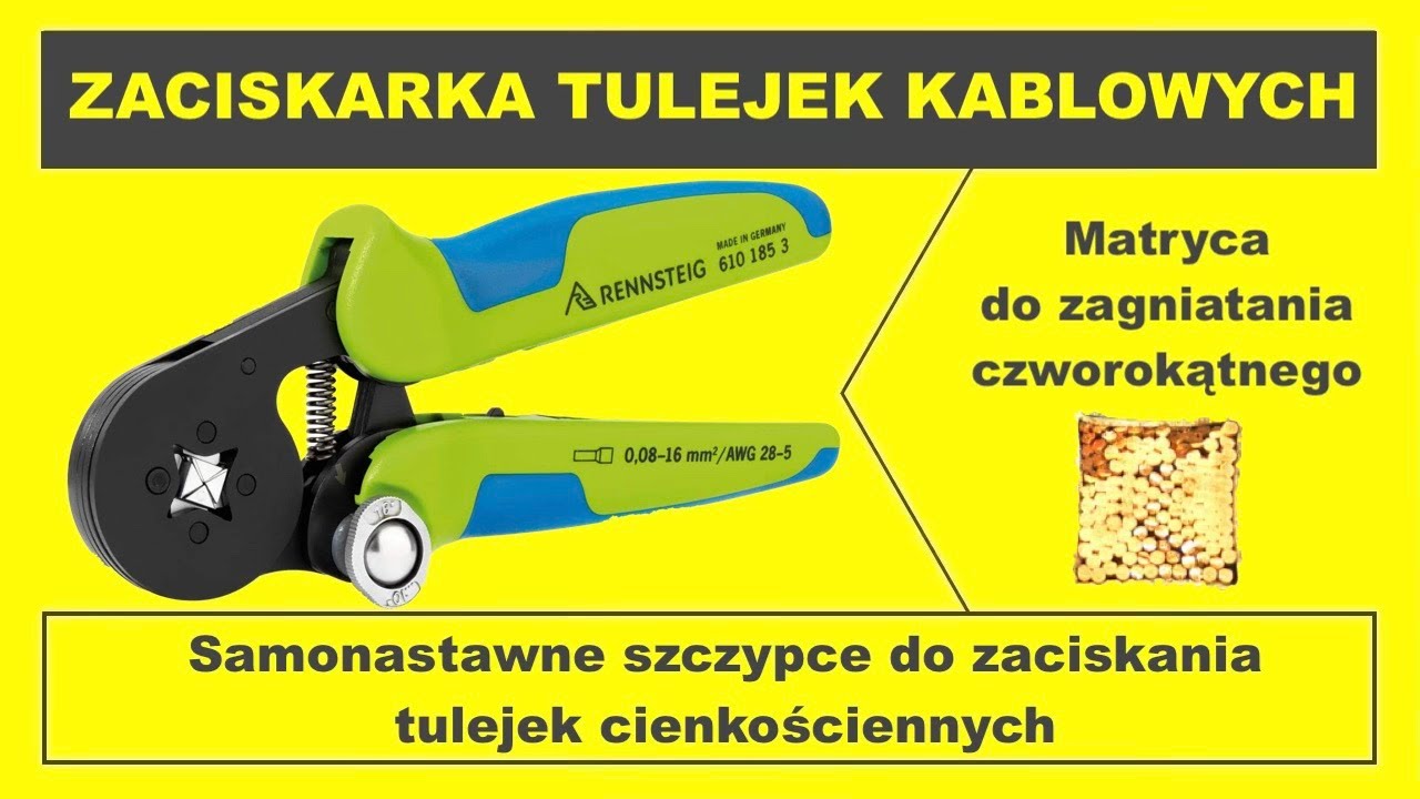 📌 Zaciskarka tulejek cienkościennych Rennsteig 610 185 3 PEW 8.125