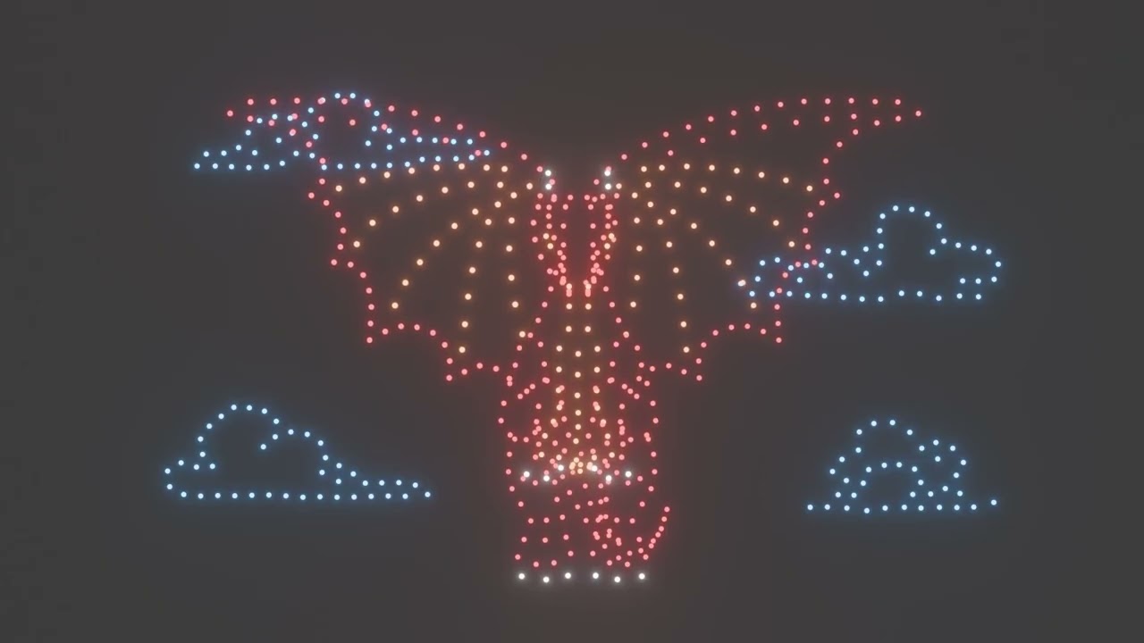 Designing Drone Light Shows - Dragon