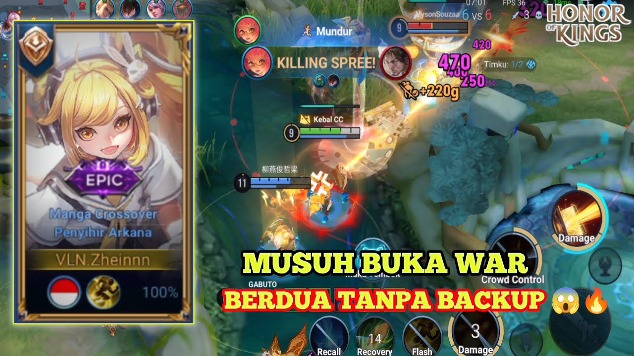 Honor Of Kings (Angela) GOKIL! MUSUH BUKA WAR BERDUA TANPA BACKUP 😱🔥