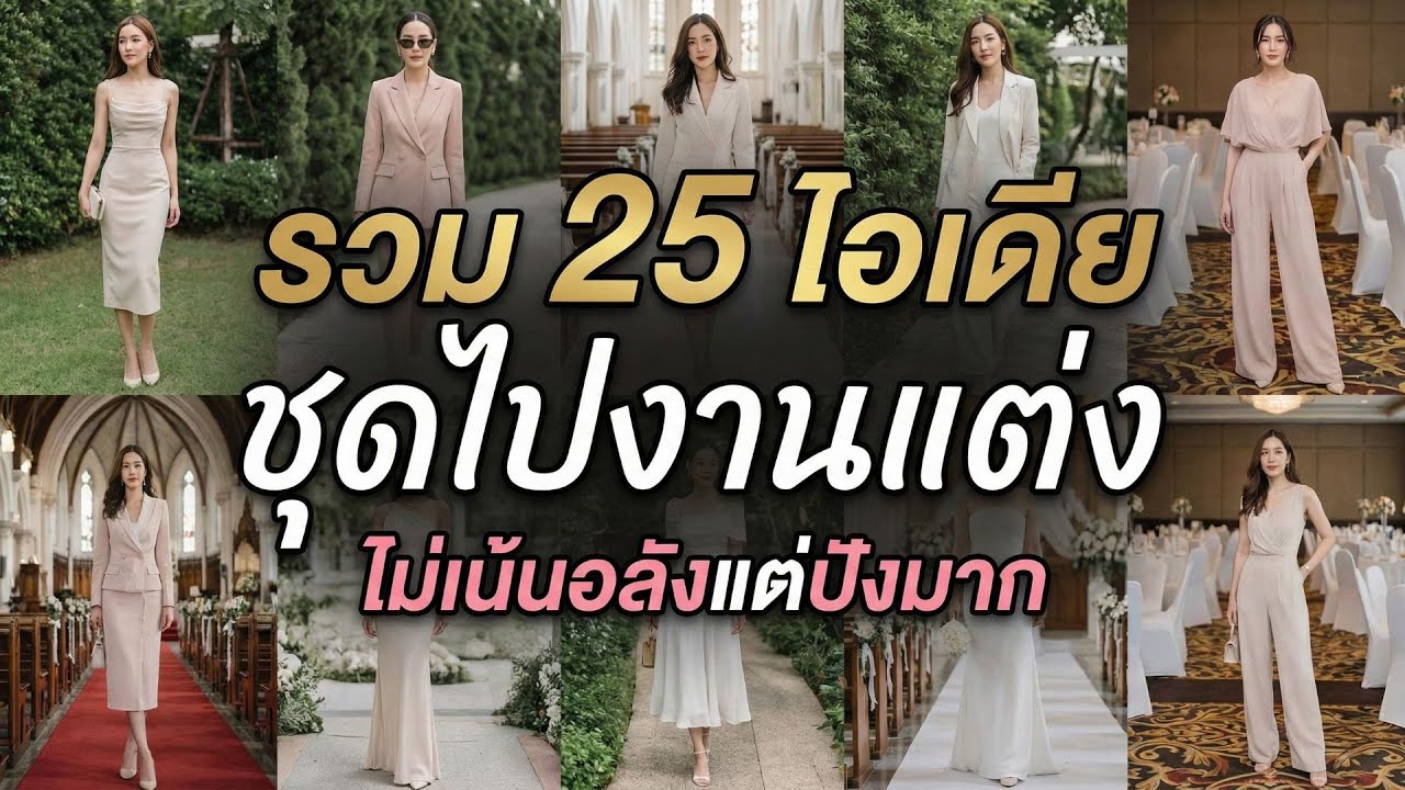 รวม 25 ไอเดีย ชุดไปงานแต่ง ไม่เน้นอลังแต่ปังมาก