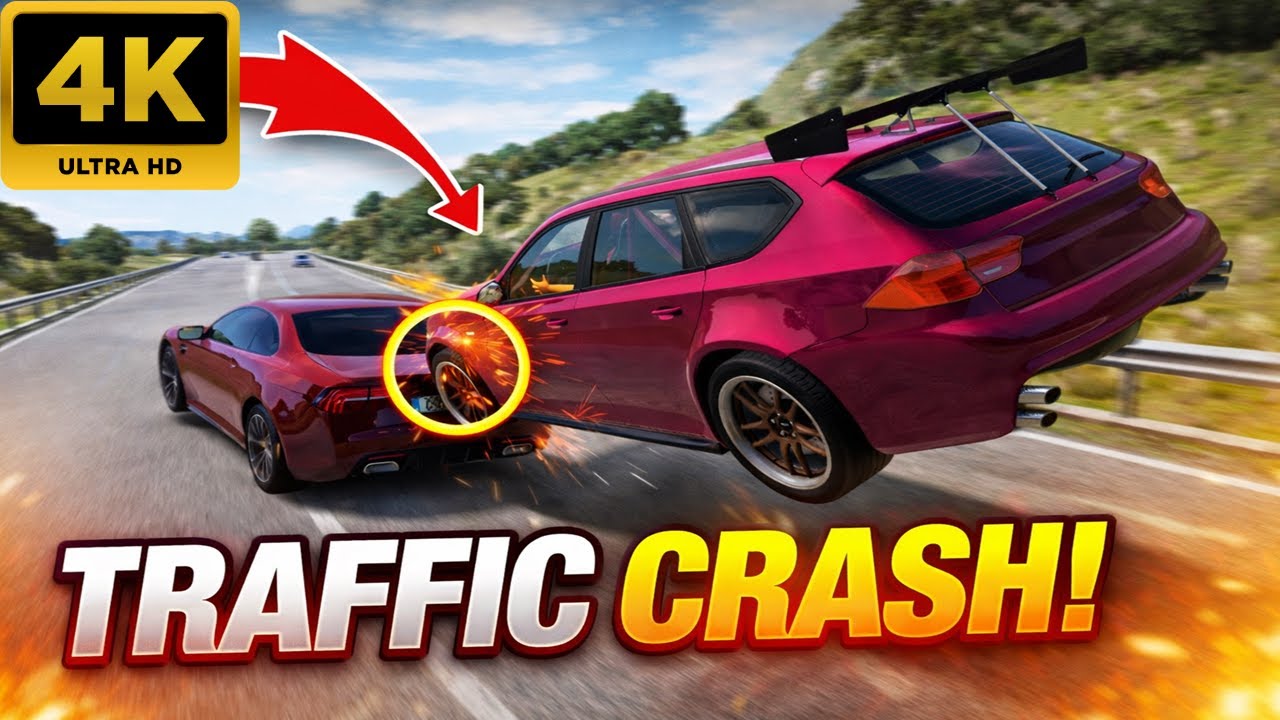 High Speed Traffic Car Crashes compilation #8 - BeamNG Drive