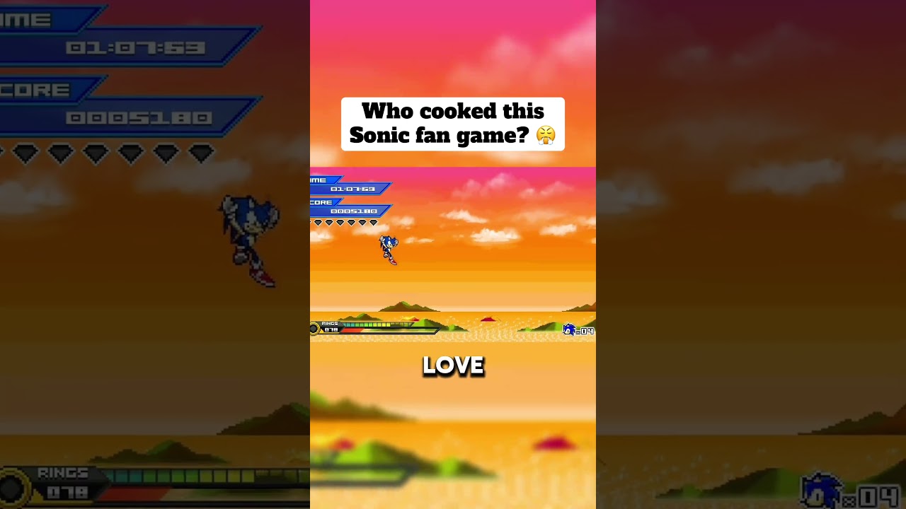 Sonic fan games GO HARD!!! #sonic #sonicthehedgehog #gaming #shorts #viralshort #anime #fyp #1k