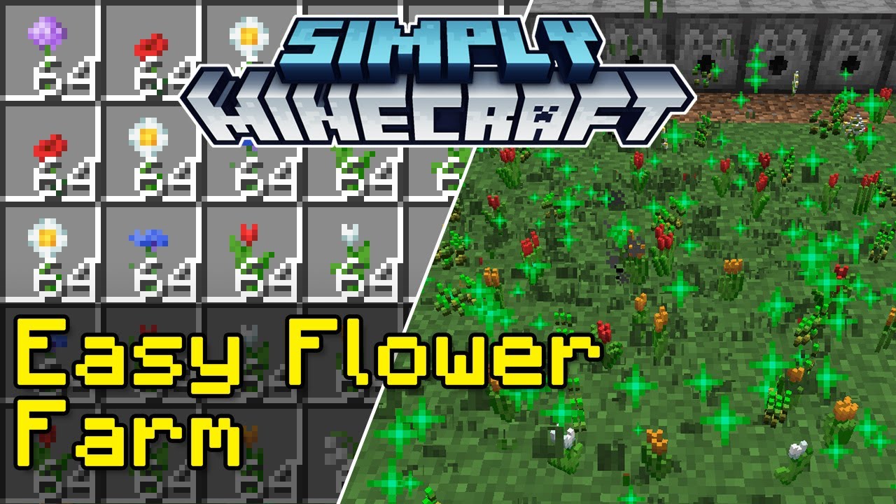 Простой урок по созданию цветочной фермы | Просто Minecraft (Java Edition 1.17/1.18)