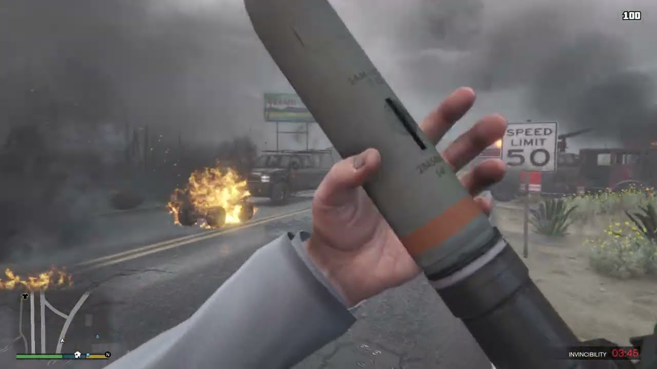 GTA V 로스산토스 시민 폭동 스팅어 싸움질