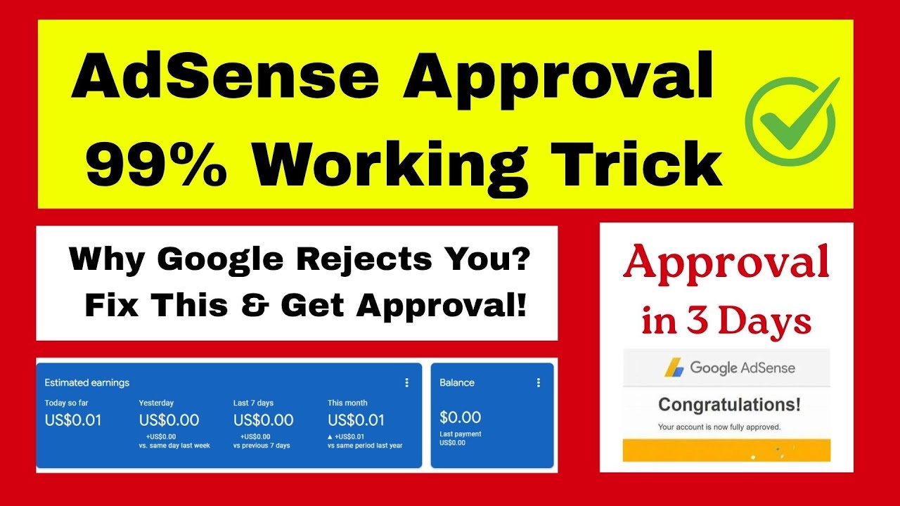 3 SECRETS to Get AdSense Approval FAST in 2025 🔥 | 99% Working Trick